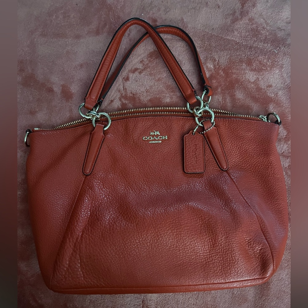 Like new - Orange Coach bag- no rips, tears or marks - smoke free home